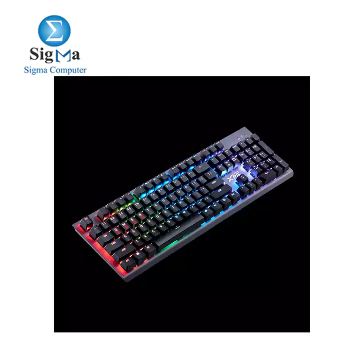 XPG MAGE Mechanical Gaming Keyboard RGB Backlit Linear and Quiet Red Switch  Detachable USB Type-C Cable  and Anti-ghosting  Full Size Keyboard  MAGE104RD-BKCWW 