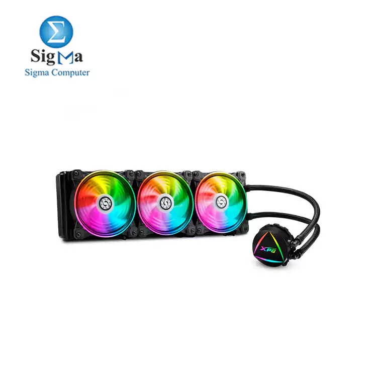 XPG EPS Levante 360 Addressable RGB CPU Liquid Cooler, 360mm Radiator, Three Dual Ring 120mm ARGB Lighting Fans