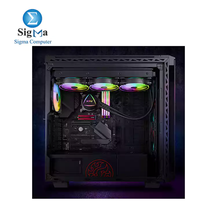 XPG EPS Levante 360 Addressable RGB CPU Liquid Cooler  360mm Radiator  Three Dual Ring 120mm ARGB Lighting Fans