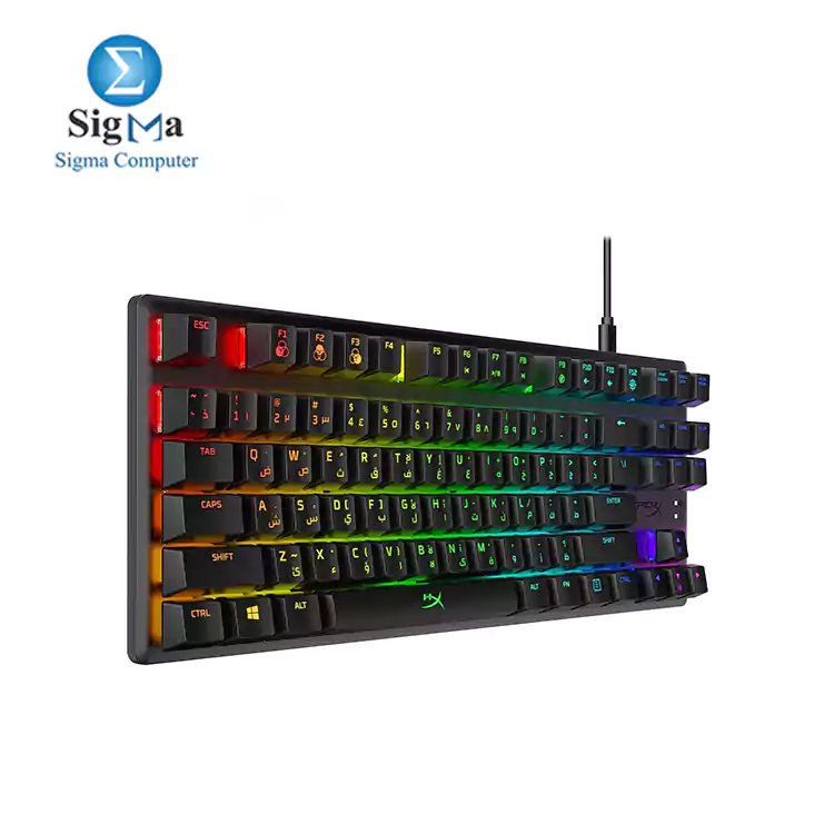 HyperX Alloy Origins Core Tenkeyless Mechanical Gaming Keyboard, HyperX Red, Arabic layout HX-KB7RDX-AR