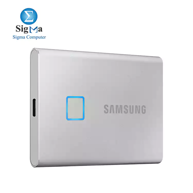 SAMSUNG Portable SSD T7 TOUCH USB 3.2 500GB EXTERNAL SIOLD STATE DRIVE  Silver 