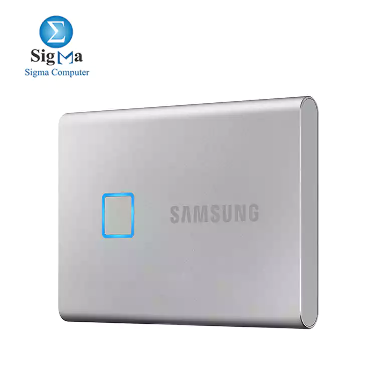 SAMSUNG Portable SSD T7 TOUCH USB 3.2 500GB EXTERNAL SIOLD STATE DRIVE (Silver)
