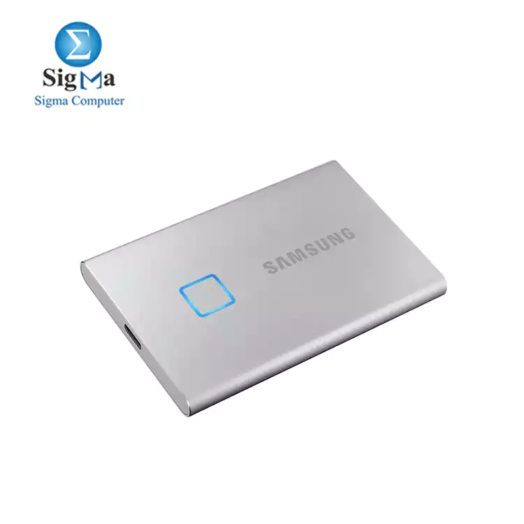 SAMSUNG Portable SSD T7 TOUCH USB 3.2 500GB EXTERNAL SIOLD STATE DRIVE (Silver)