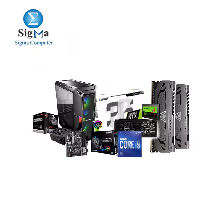 BUNDLE COUGAR MX440 VTC 650W ASUS H570M-PLUS Core i9-10900F Patriot 16GB 3200MHz ADATA 240GB PALIT RTX 3060 