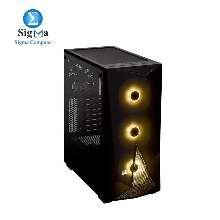 CORSAIR Carbide Series SPEC-DELTA RGB Tempered Glass Mid-Tower ATX Gaming Case POWER SUPPLY CV550 80 PLUS BRONZ— Black