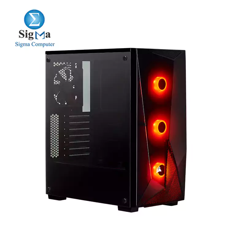 CORSAIR Carbide Series SPEC-DELTA RGB Tempered Glass Mid-Tower ATX Gaming Case POWER SUPPLY CV550 80 PLUS BRONZ— Black