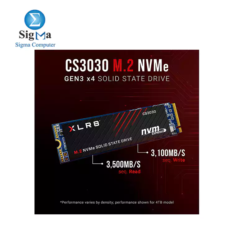 PNY XLR8 CS3030 250GB M.2 PCIe NVMe Gen3 x4 Internal Solid State Drive (SSD), Read up to 3,500 - M280CS3030-250-RB