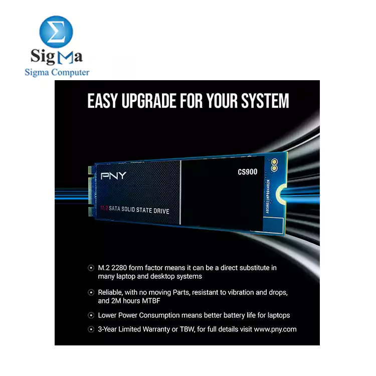 PNY CS900 1TB M.2 SATA III Internal Solid State Drive  SSD  -  M280CS900-1TB-RB    