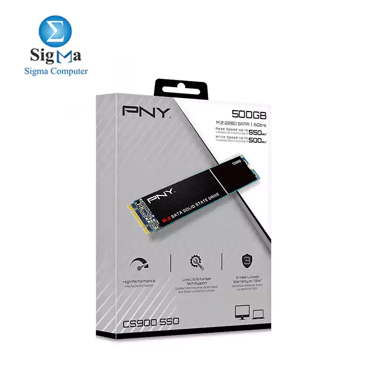 PNY CS900 500GB M.2 SATA III Internal Solid State Drive (SSD) - (M280CS900-500-RB)​