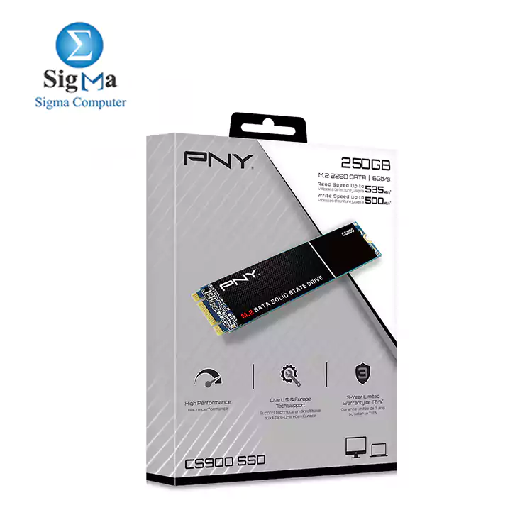 PNY CS900 250GB M.2 SATA III Internal Solid State Drive  SSD  -  M280CS900-250-RB      Sata M.2