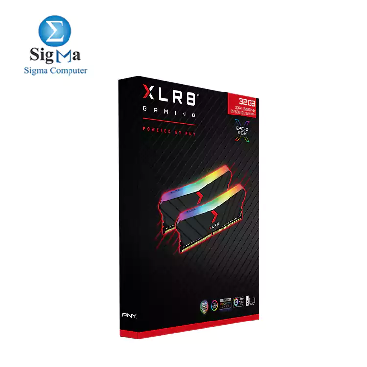 PNY XLR8 Gaming EPIC-X RGB™ 3200MHz Desktop Memory 32GB Kit (2x16GB) XLR8 Gaming EPIC-X RGB DDR4 3200MHz