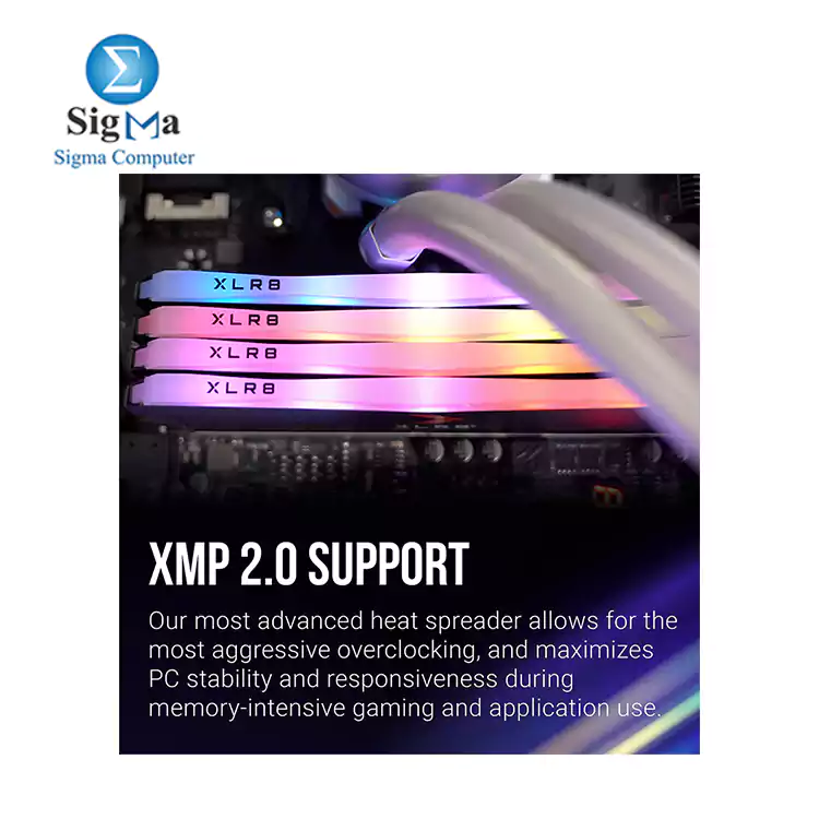PNY XLR8 Gaming EPIC-X RGB    3200MHz Desktop Memory 16GB Kit  2x8GB  XLR8 Gaming EPIC-X RGB DDR4 3200MHz