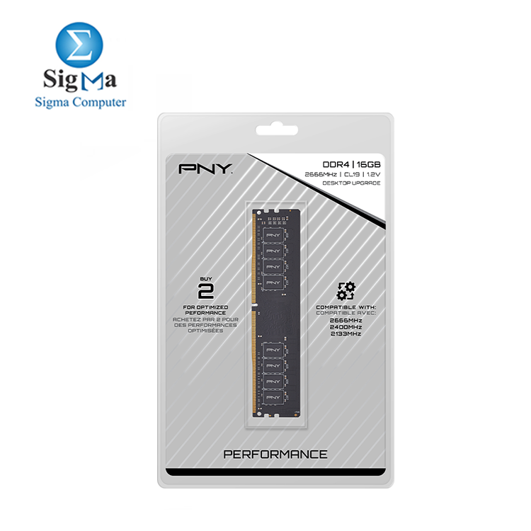 PNY Performance DDR4 2666MHz Desktop Memory 16GB Performance DDR4 2666MHz Desktop Memory  PC4-21300 