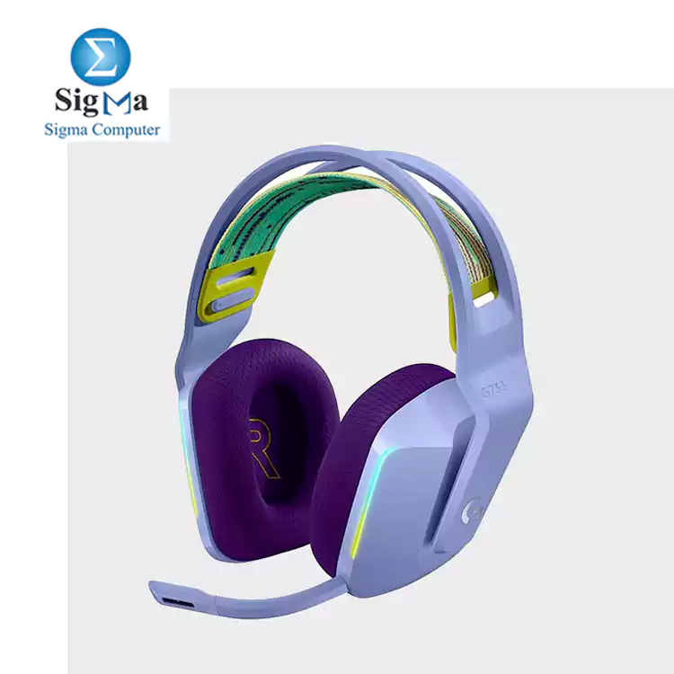 Logitech G733 – LIGHTSPEED Wireless RGB Gaming Headset – LILAC – 2.4GHZ – EMEA – 081-000890