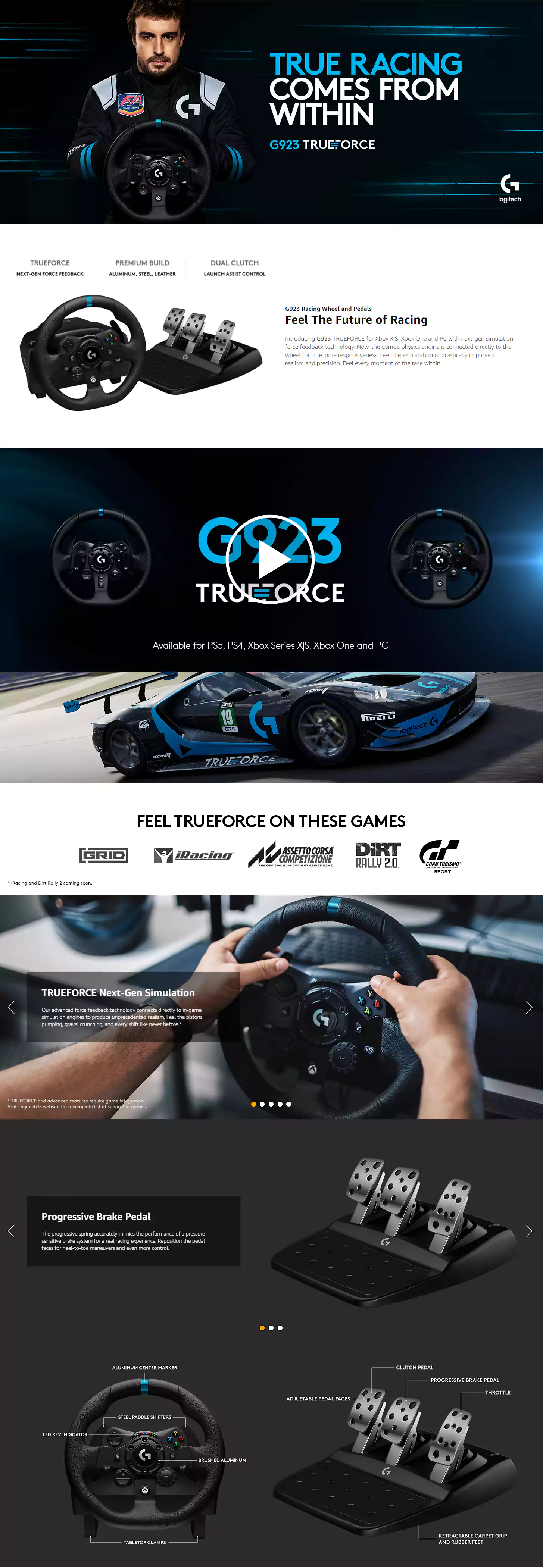 Logitech Launches G923 Racing Wheel With Advanced TrueForce