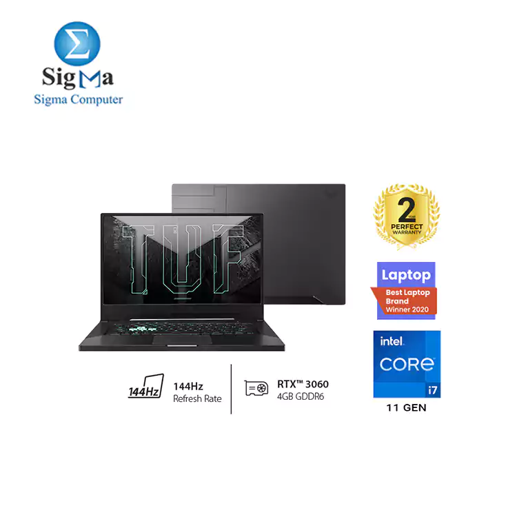 ASUS TUF Dash F15 FX516PM-HN023W Core    i7-11370H RAM 16GB 512GB SSD 15.6-inch  FHD 144Hz RTX    3060 6GB WIN 10 