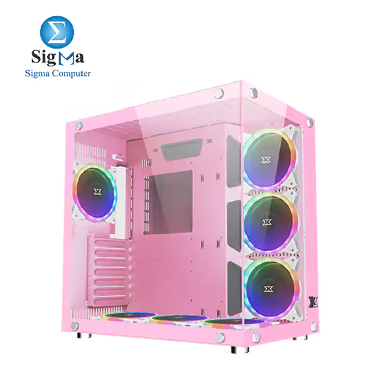 XIGMATEK Aquarius Plus PINK MID-TOWER ARGB Gaming Case