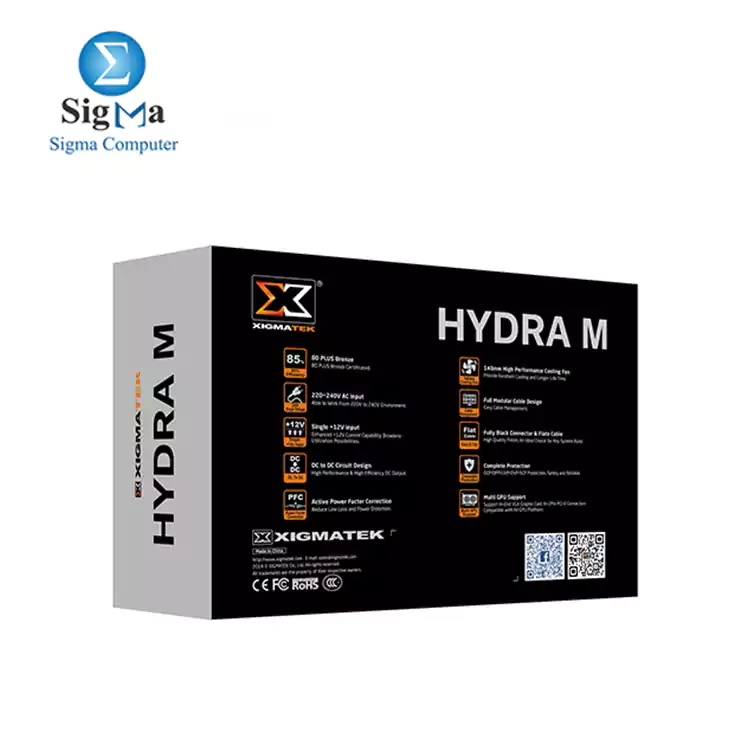 XIGMATEK HYDRA M 750W 80  BRONZE POWER SUPPLY Full Modular 