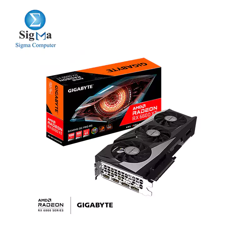 GIGABYTE Radeon    RX 6600 XT GAMING OC PRO 8G GDDR6 128-bit memory interface WINDFORCE 3X 