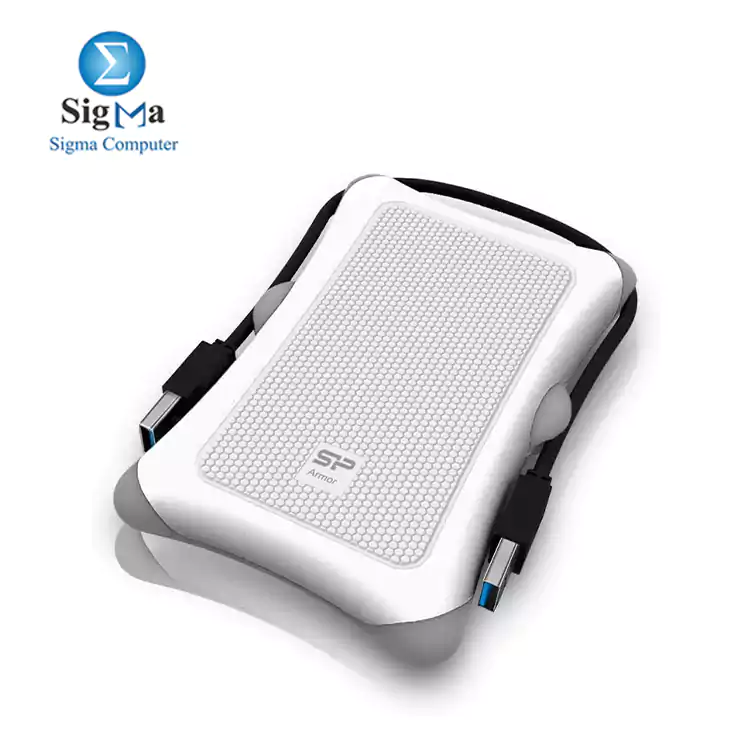 Silicon Power SP010TBPHDA30S3W 1 TB Rugged Armor A30 Shockproof 2.5-Inch USB 3.0  White