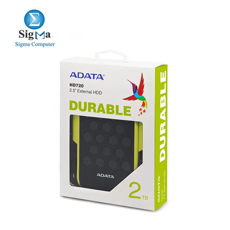 ADATA HD720 1TB USB 3.0 Waterproof/Dustproof/Shock-Resistant External Hard Drive, Green