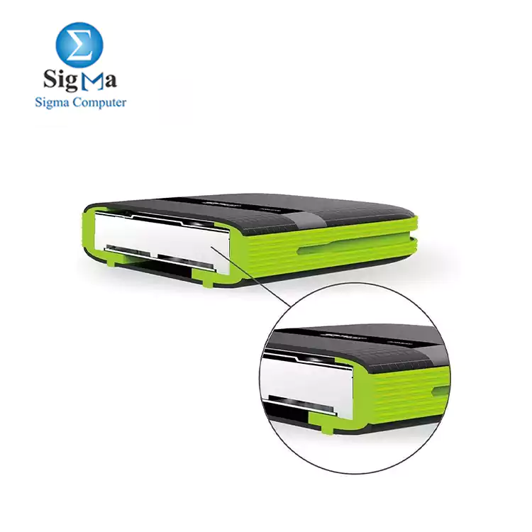 1TB Silicon Power Armor A60 Shockproof Portable Hard Drive - USB3.0 - green