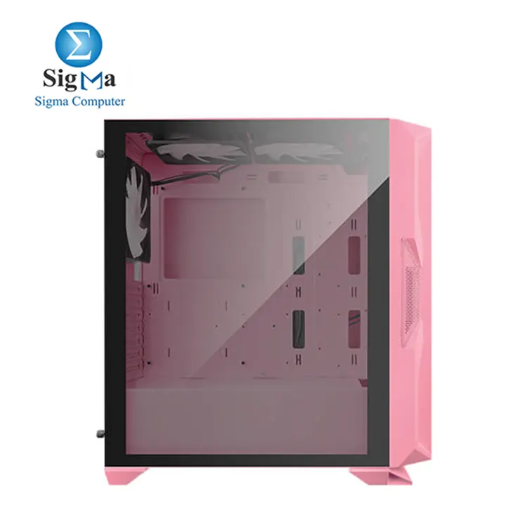 Antec NX Series NX800, Mid Tower E-ATX Gaming Case - PINK, Tempered Glass Side Panel,  Built-in LED Controller, 2 x 200 mm ARGB Fans in Front & 1 x 120 mm ARGB Fan in Rear