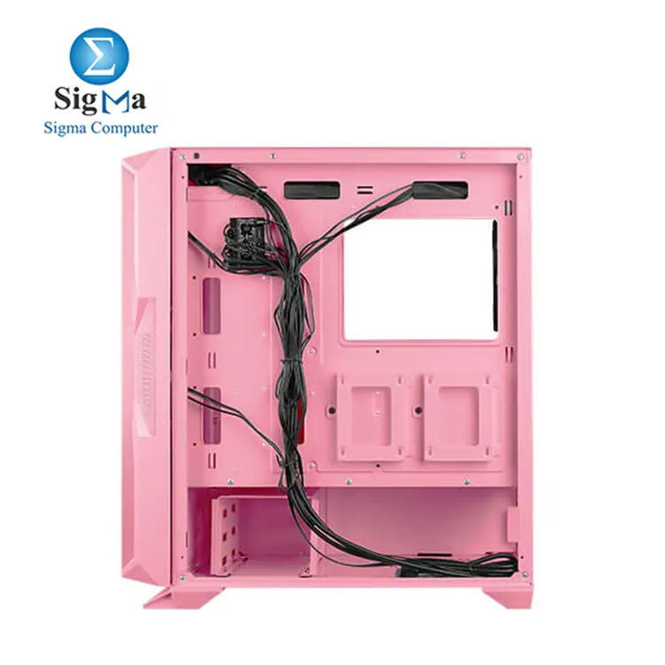 Antec NX Series NX800, Mid Tower E-ATX Gaming Case - PINK, Tempered Glass Side Panel,  Built-in LED Controller, 2 x 200 mm ARGB Fans in Front & 1 x 120 mm ARGB Fan in Rear