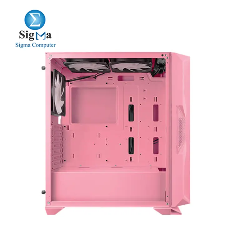 Antec NX Series NX800  Mid Tower E-ATX Gaming Case - PINK  Tempered Glass Side Panel   Built-in LED Controller  2 x 200 mm ARGB Fans in Front   1 x 120 mm ARGB Fan in Rear