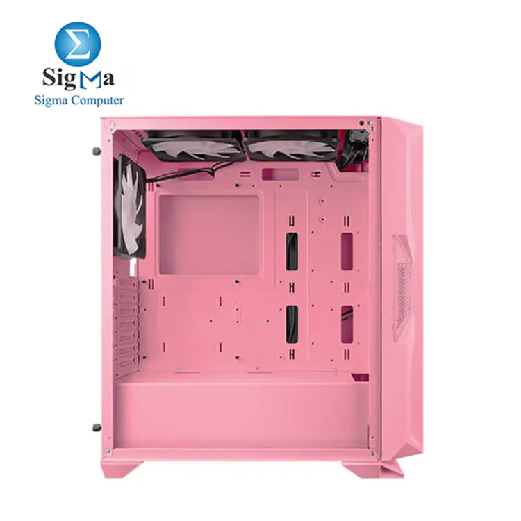 Antec NX Series NX800, Mid Tower E-ATX Gaming Case - PINK, Tempered Glass Side Panel,  Built-in LED Controller, 2 x 200 mm ARGB Fans in Front & 1 x 120 mm ARGB Fan in Rear