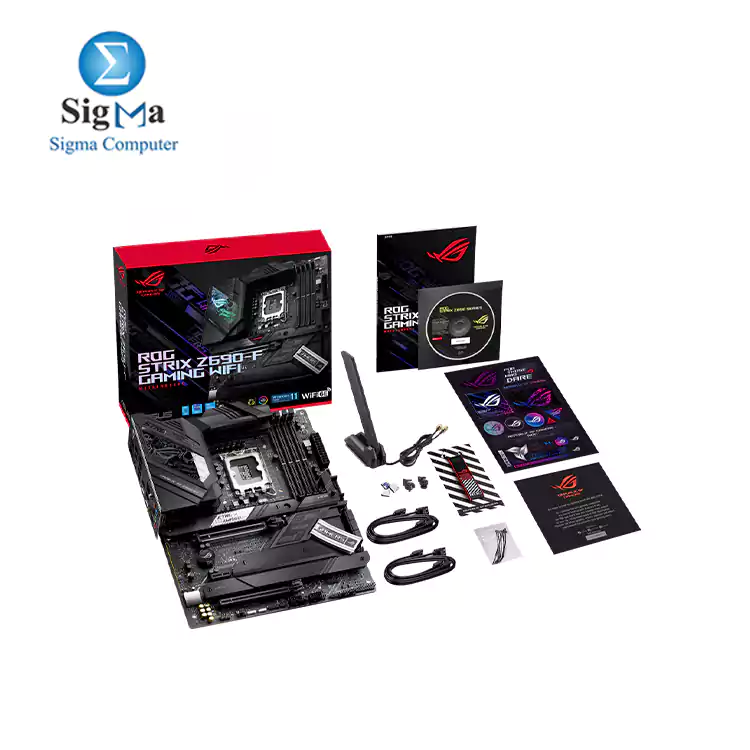 ASUS ROG Strix Z690-F Gaming WiFi 6E LGA1700 Intel 12th Gen  ATX Gaming Motherboard PCIe 5.0 DDR5 16 1 Power Stages 2.5Gb LAN BT v5.2 Thunderbolt 4 4xM.2 Front Panel USB 3.2 Gen 2x2 Type-C Connector 