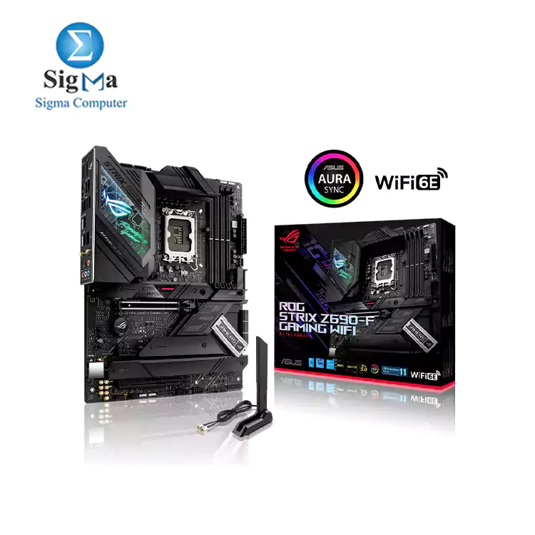 ASUS ROG Strix Z690-F Gaming WiFi 6E LGA1700 Intel 12th Gen  ATX Gaming Motherboard PCIe 5.0 DDR5 16 1 Power Stages 2.5Gb LAN BT v5.2 Thunderbolt 4 4xM.2 Front Panel USB 3.2 Gen 2x2 Type-C Connector 