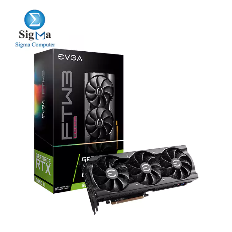 EVGA GeForce RTX 3060 Ti FTW3 ULTRA GAMING  08G-P5-3667-KL  8GB GDDR6  iCX3 Cooling  ARGB LED  Metal Backplate  LHR