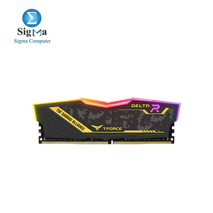 TEAM DELTA TUF GAMING RGB 32G 3200Hz DDR4 DESKTOP MEMORY - yellow