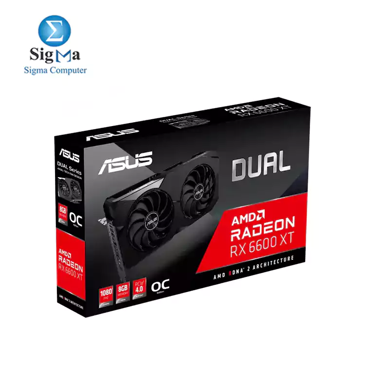 ASUS Dual Radeon™ RX 6600 XT OC Edition 8GB GDDR6