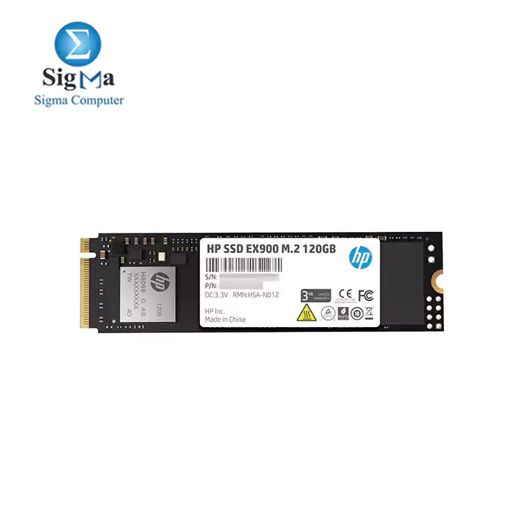 HP EX900  120GB NVMe Internal PC SSD - Gen3 x4 PCIe M.2 2280