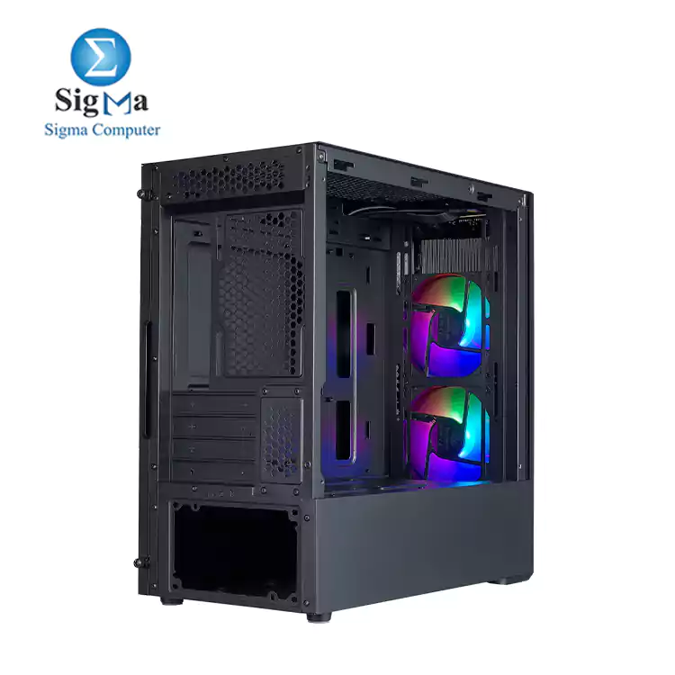 Cooler Master MasterBox MB311L ARGB Airflow Micro-ATX Tower with Dual ARGB Fans  Fine Mesh Front Panel with power supply 600W