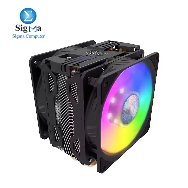 Cooler Master Blizzard T400 PRO ARGB - CPU Cooler with Dual 2x  SickleFlow 120 Addressable RGB Fan