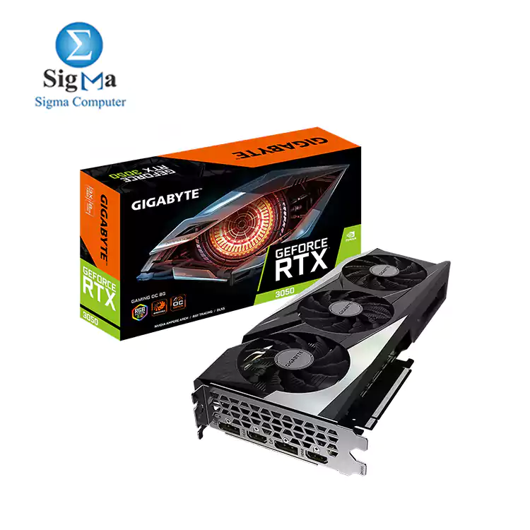 GIGABYTE GeForce RTX 3050 Gaming OC 8G Graphics Card  3X WINDFORCE Fans  8GB GDDR6 128-bit GDDR6