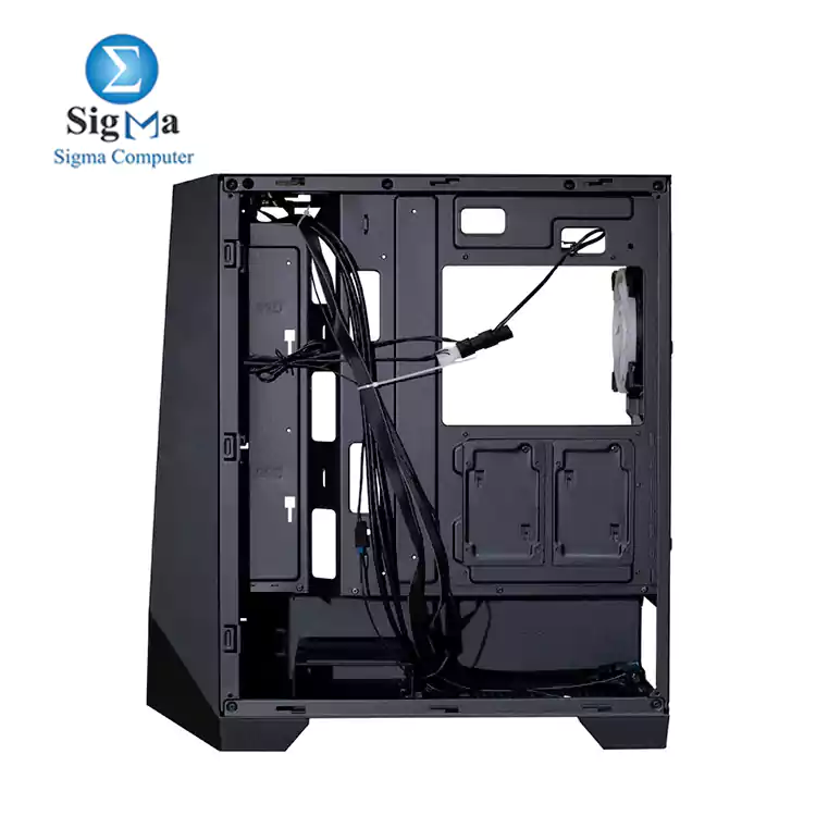2B  PW007  Ecstasy Gaming Mid Tower Case with 0.7mm full Black Coating