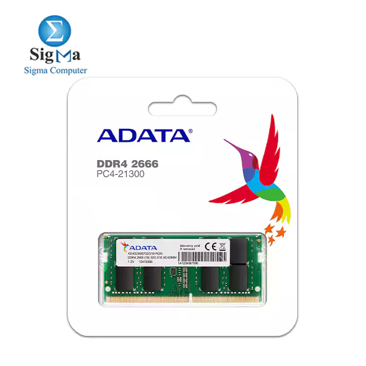 ADATA 16GB DDR4 2666 MHz UDIMM Memory Module for NoteBook