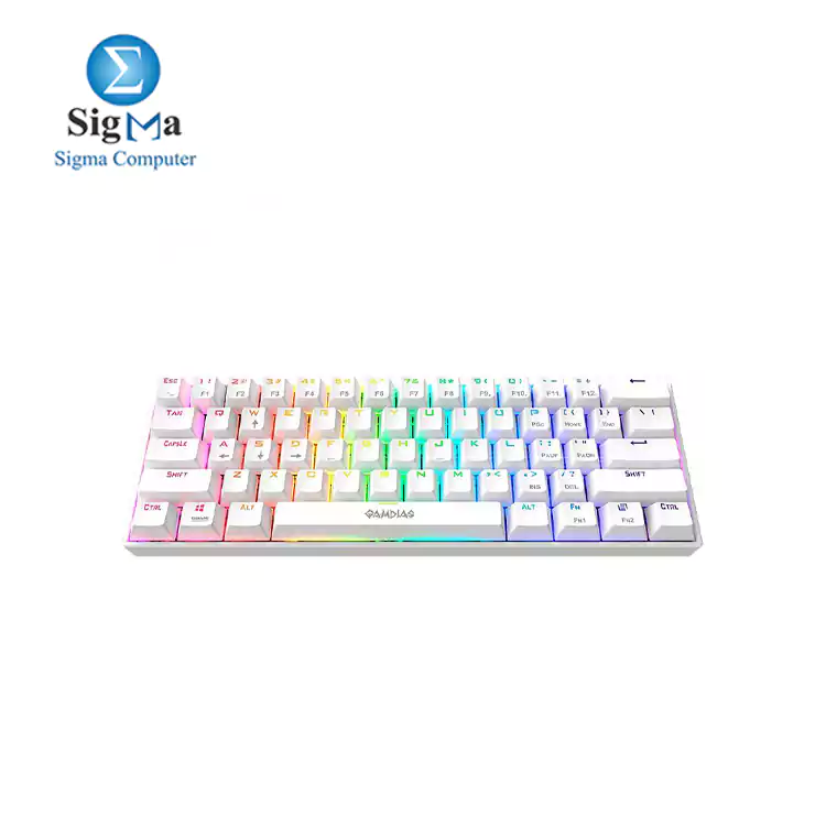 Gamdias Hermes E3 RGB Mechanical Gaming Keyboard Blue Switch - WHITE