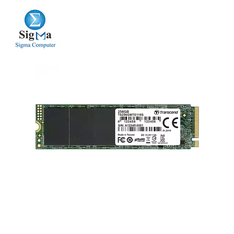 Transcend 256GB Nvme PCIe Gen3 X4 M.2 SSD Solid State Drive