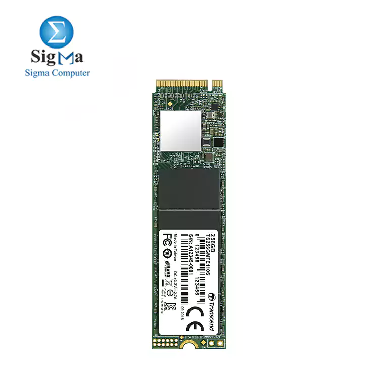 Transcend 256GB Nvme PCIe Gen3 X4 M.2 SSD Solid State Drive