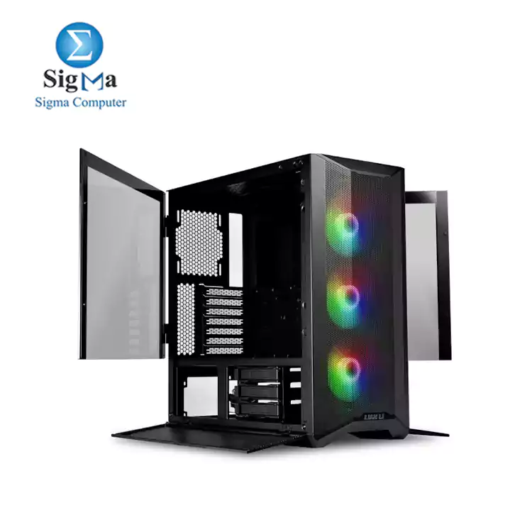 LIAN LI LANCOOL II MESH RGB BLACK Tempered Glass ATX Case - 3 RGB FAN