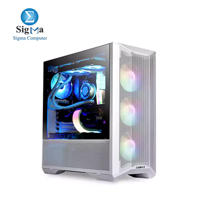 LIAN LI LANCOOL II MESH RGB SNOW Tempered Glass ATX Case - 3 RGB FAN