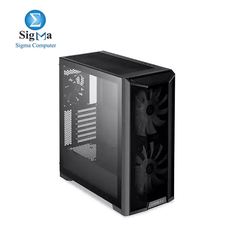 LIAN LI LANCOOL 215 X Black Steel / Tempered Glass ATX Mid Tower 2 x 200MM ARGB 1 X 120MM  Computer Case 