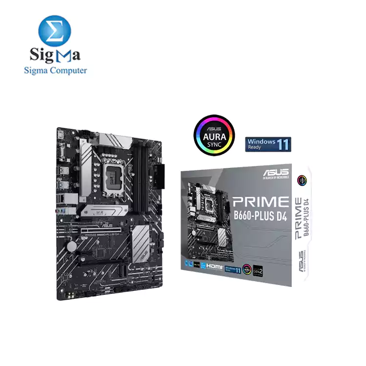 ASUS Intel   B660  LGA 1700  ATX motherboard with 8 power stages  PCIe 4.0 slots  three M.2 slots  Realtek 2.5Gb Ethernet  DisplayPort  HDMI    D-Sub  rear USB 3.2 Gen 2x2 Type-C    front USB 3.2 Gen 1 Type-C    Aura Sync