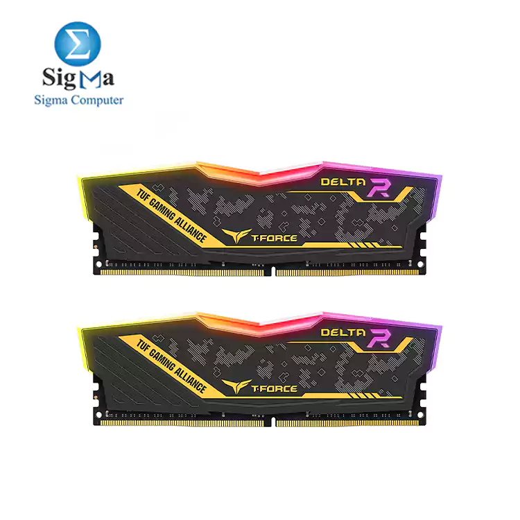 TEAMGROUP T-Force Delta TUF Gaming Alliance RGB DDR4 16GB  2x8GB  3200MHz CL16 Desktop Gaming Memory