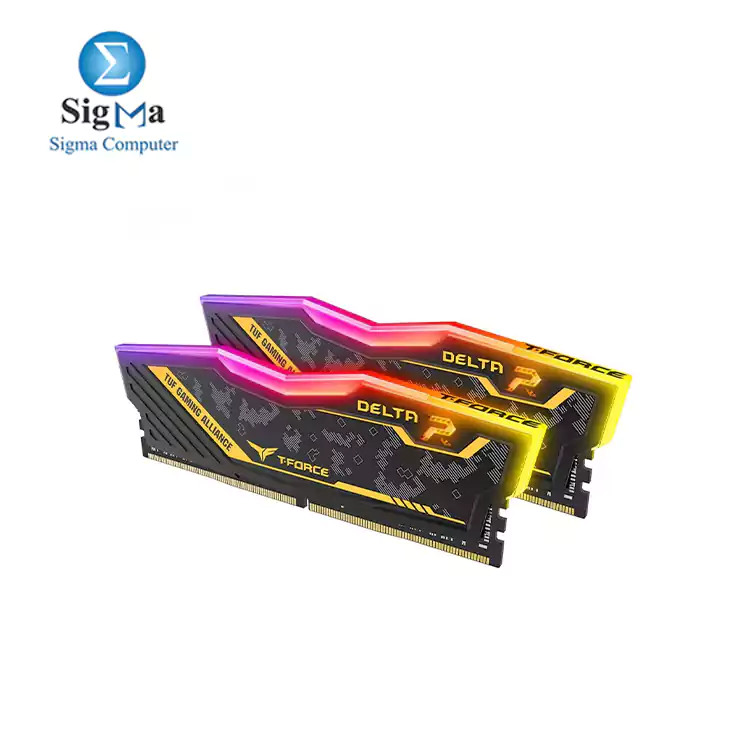 TEAMGROUP T-Force Delta TUF Gaming Alliance RGB DDR4 16GB  2x8GB  3200MHz CL16 Desktop Gaming Memory